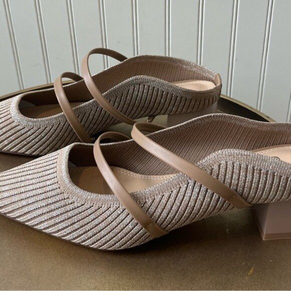 Cosy Island SOFT WAVE CUT-OUT BLOCK HEEL MULES IN APRICOT - Picture 3 of 9